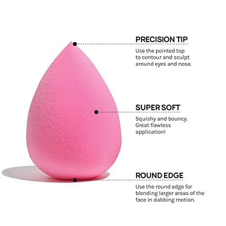 AOA Studio Collection Makeup Sponge Set Makeup Blender Latex Free and High-definition Set of 6 Makeup Blender