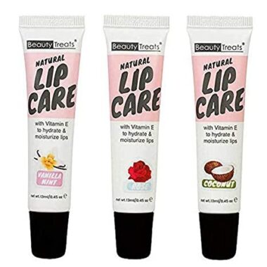Natural Lip Care Kit” Lip Scrub Exfoliating & Moisturizing Kit by Beauty Treats – 6pc Boxed Set