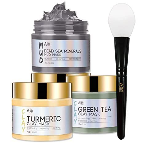 ANAI RUI Turmeric Clay Mask Set, 2.5 oz each
