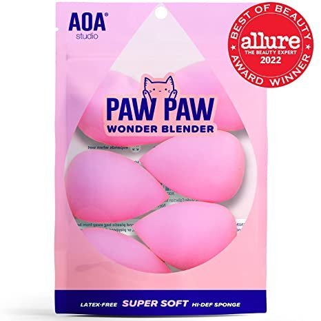 AOA Studio Collection Makeup Sponge Set Makeup Blender Latex Free and High-definition Set of 6 Makeup Blender