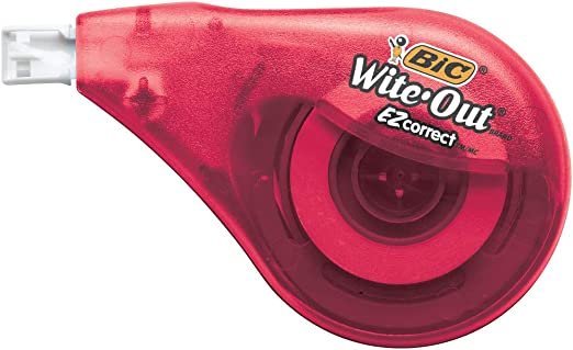 BIC Wite-Out EZ Correct Correction Tape, 4-Count Pack (WOTAPP418-WHI)