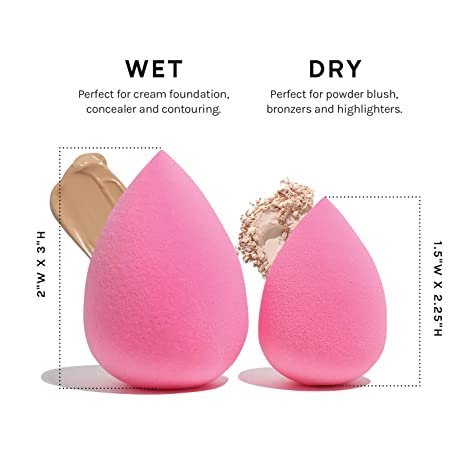 AOA Studio Collection Makeup Sponge Set Makeup Blender Latex Free and High-definition Set of 6 Makeup Blender