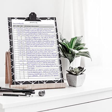 Activity Log Notepad, 50 Pages Activity Log, 11 X 8.5 Inch A4 Tear Sheets. Made in the USA.